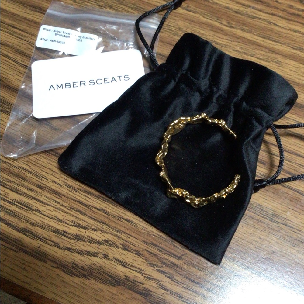 NWT Beautiful Amber Sceats Gold Cuff Bracelet!